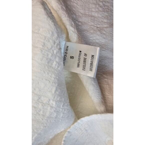 THML guaze lined puff embroidered peasant statement top sz S EUC cottagecore - Picture 5 of 7